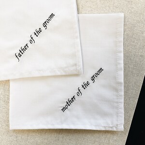 Mother of the Bride Embroidered Napkin for Place Setting image 5