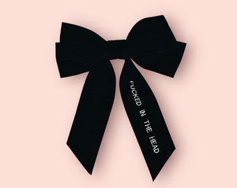 Classic Velvet Hair Bow - Taylor Swift Tour Must Have - Fucked In The Head - Champagne Problems