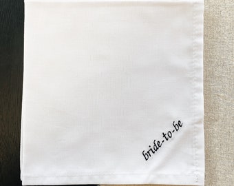 Bride-to-be personalised handkerchief