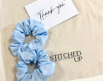 Something Blue Personalised Cotton Scrunchie