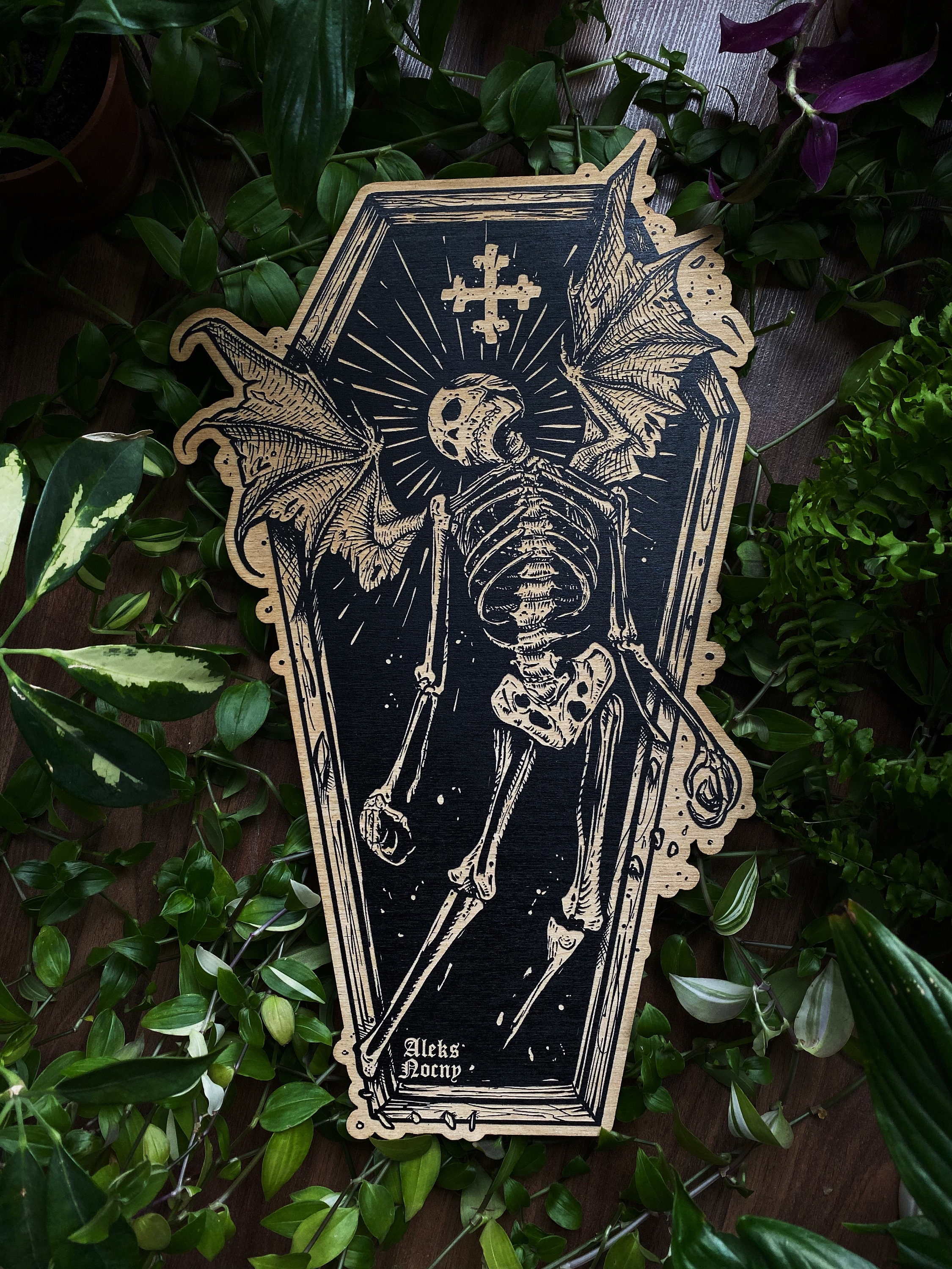 Wood Coffin for sale Only 4 left at 60