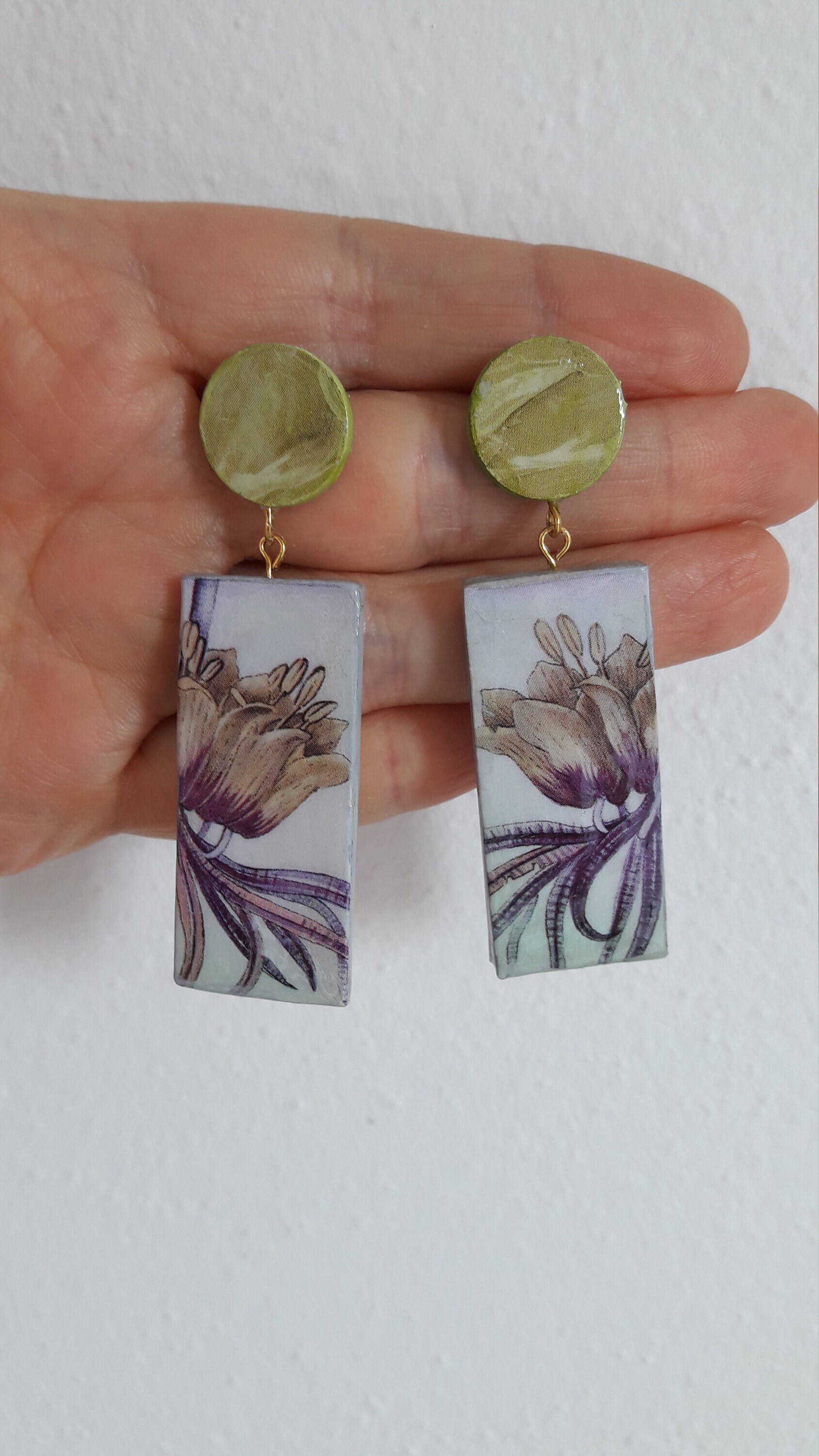 Recycled Paper Earrings Handmade Paper Eco Jewels Etsy