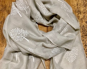 Kids Scarf Cartoon Christmas Trees Scarves Winter Warm Shawl Wrap For Teen