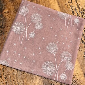 Soft Dandelion Print Scarf - Dusky Pink & White