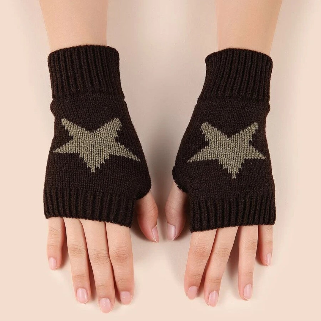 Babyhug  Woollen Gloves with Star Applique - Navy