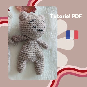 Berry, the teddy bear - PDF tutorial in French, pattern, crochet pattern explanations to download