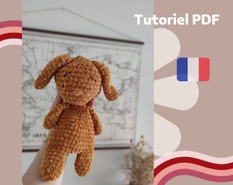 Tidou, the cuddly rabbit - PDF tutorial in French, crochet pattern, pattern explanations to download