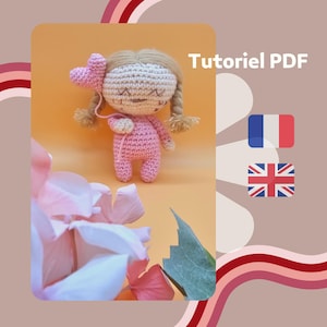 Valentine - PDF tutorial in French, English, pattern, explanations of crochet model to download