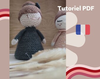 Aurora - The Pretty Doll - PDF Tutorial in French, pattern, pattern explanations to download crochet
