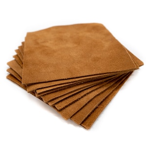 4"x4" Die Cut Square Premium Cowhide Suede Chrome-Tanned Wholesale bulk