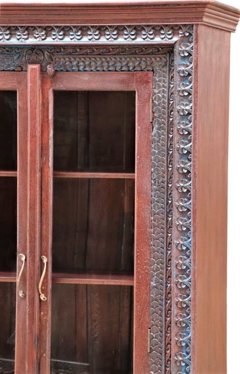 Antiguo marco de la puerta tallada reutilizado Armoire puertas | Etsy