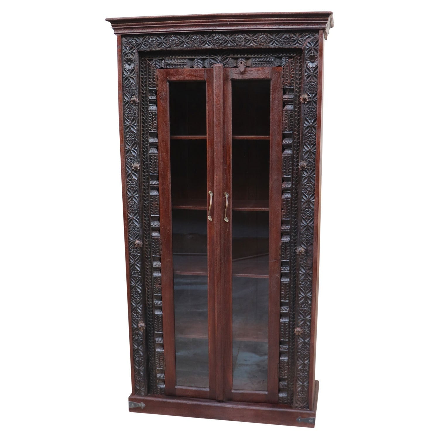 Antique Armoire With Glass Doors Etsy