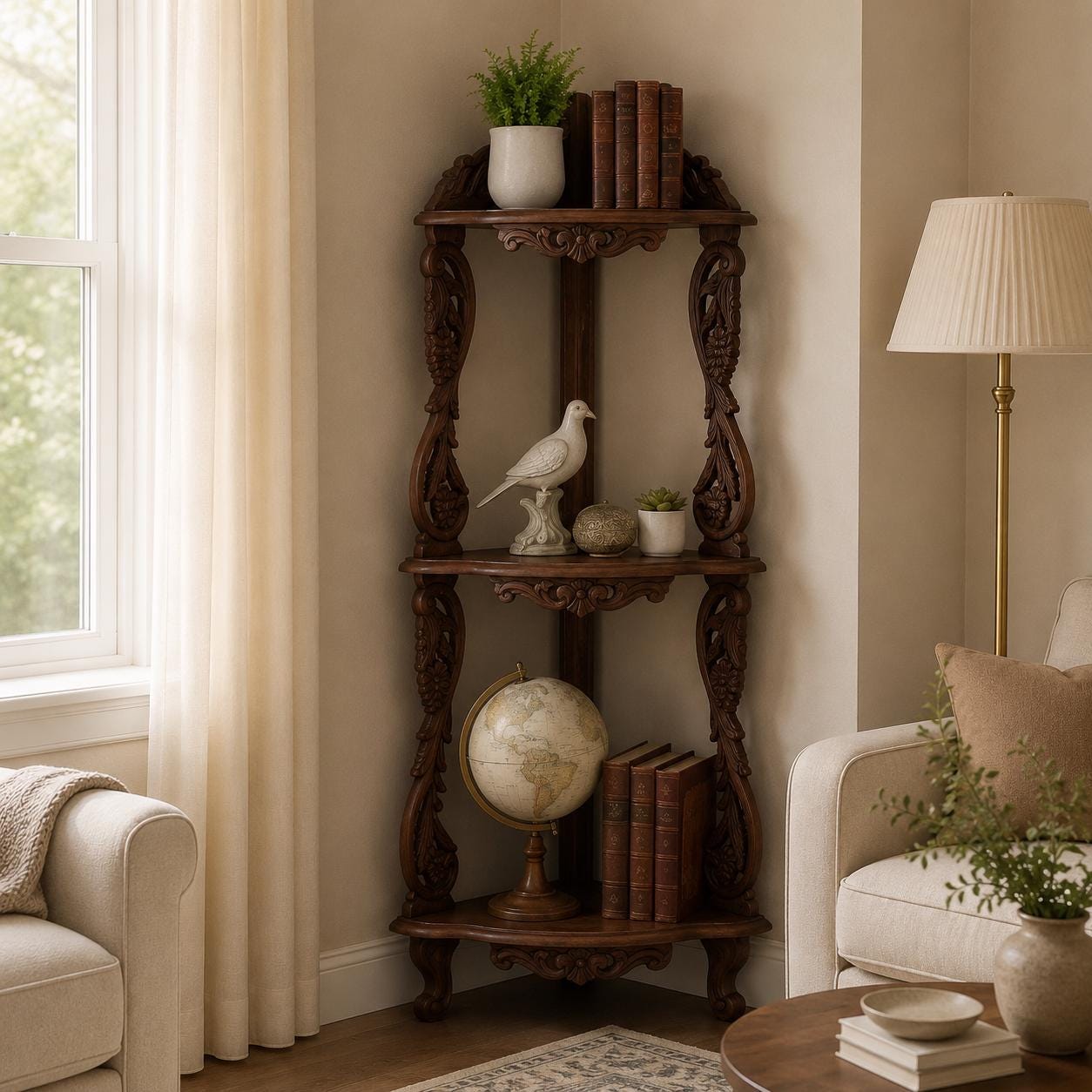 Vintage Corner Stand - Etsy