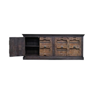 Antiguo estilo campestre tallado de madera maciza de 4 puertas | Etsy