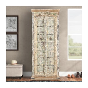 7 Foot Tall White Storage Cabinets Etsy