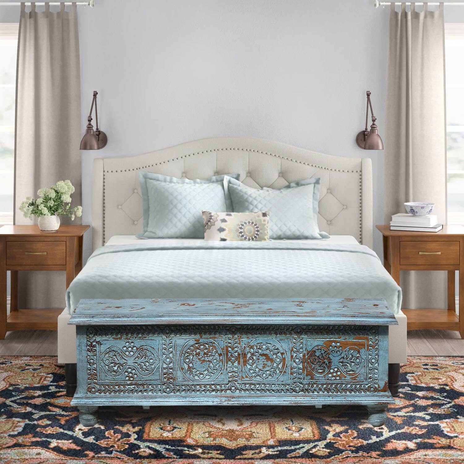 Tall Blanket Chest Etsy