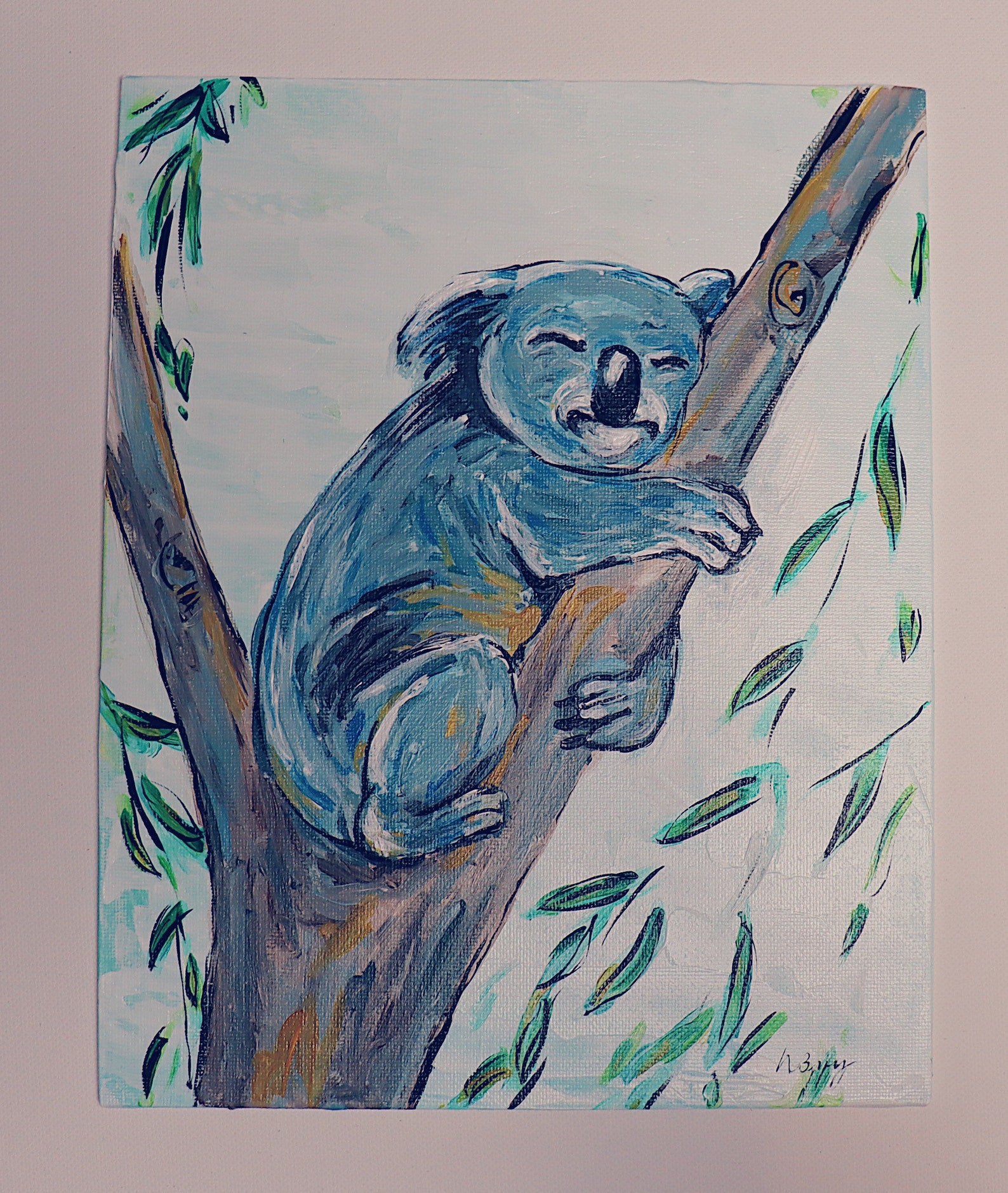 Koala Bear Original Acrylic Painting Proceeds donated to Etsy