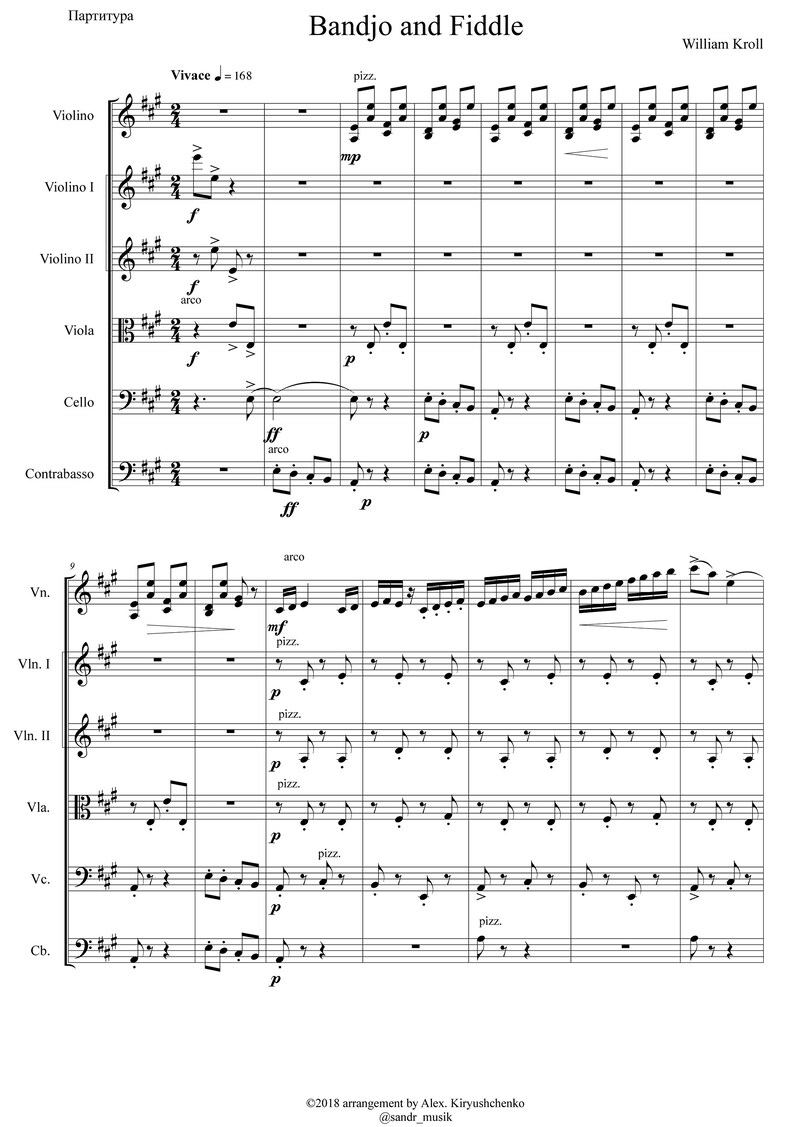 Banjo and Fiddle Sheet Music unique arrangement for violin Etsy