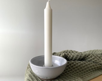 Nordic style ceramic candle holder, minimal pottery candlestick holder, home decor gifts