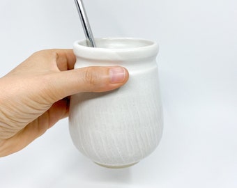 Gourde de yerba mate, mug de yerba en céramique fait à la main, cadeau de poterie pour les amateurs de yerba mate