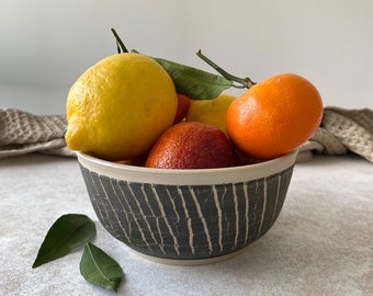 Bol décoratif en poterie fait à la main, bol à fruits en céramique, cadeau de décoration intérieure en poterie