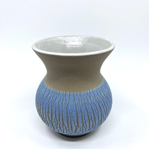 Blue ceramic yerba mate cup in brazilian cuia style