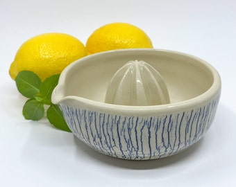 Ceramic lemon squeezer, citrus juicer for cooking lover, manual citrus reamer, kitchen decor gift