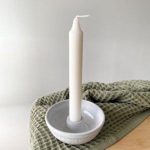 Mini pottery candle holder in nordic style.