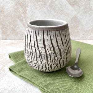 Minimalist ceramic mug without handle – 300 ml, handmade stoneware cup, nordic kitchen gift