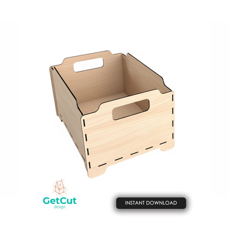 Stackable Storage Boxes SVG & DXF – Laser Cut Wooden Modular Organizer ...
