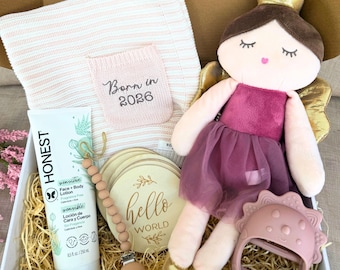 Baby Shower Gift Box for New Mom & Newborn, Luxury Baby Gift Set, Hospital Gift for Mom, New Baby Gift Basket, Baby Keepsake Set