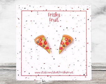 Boucles d’oreilles Pizza stud Boucles d’oreilles Minimaliste food boucles d’oreilles Junk food lover boucles d’oreilles cadeau Pizza lover bijoux Foodie cadeau Food studs Diet boucles d’oreilles cadeau