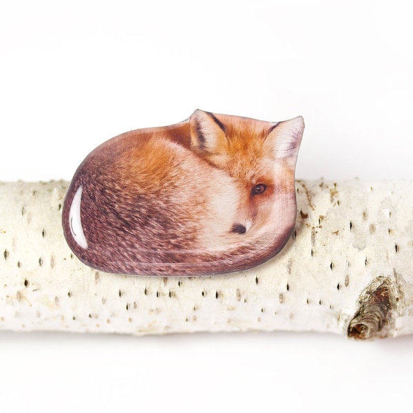 Fox brooch Fox pin Fox jewelry Fox lover gift Fox accessories Animals pin Animals jewelry Animals brooch Animals accessories Wildlife brooch