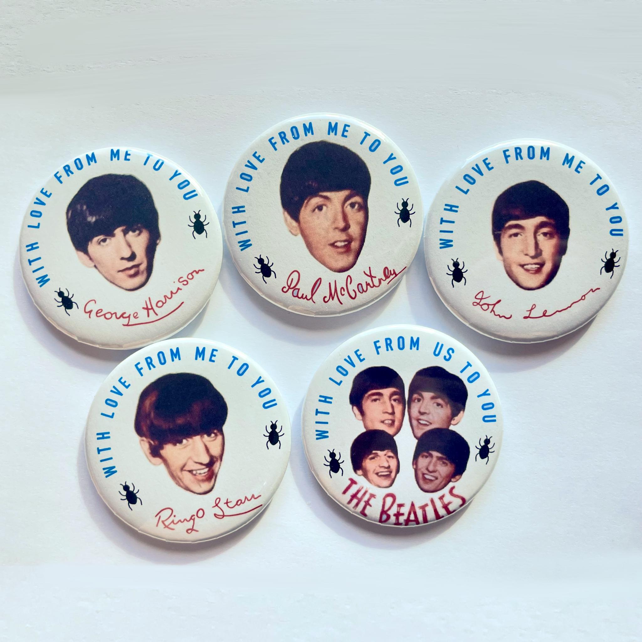 vintage BEATLES バッジ BADGE ビートルズ ビンテージ Vintage Repro THE BEATLES Buttons - Etsy
