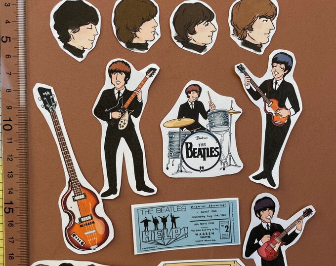 thumbnail image 2 of The Beatles Vinyl Sticker Set - Die Cut Multi-Color - Small - Made In USA 2 of 3