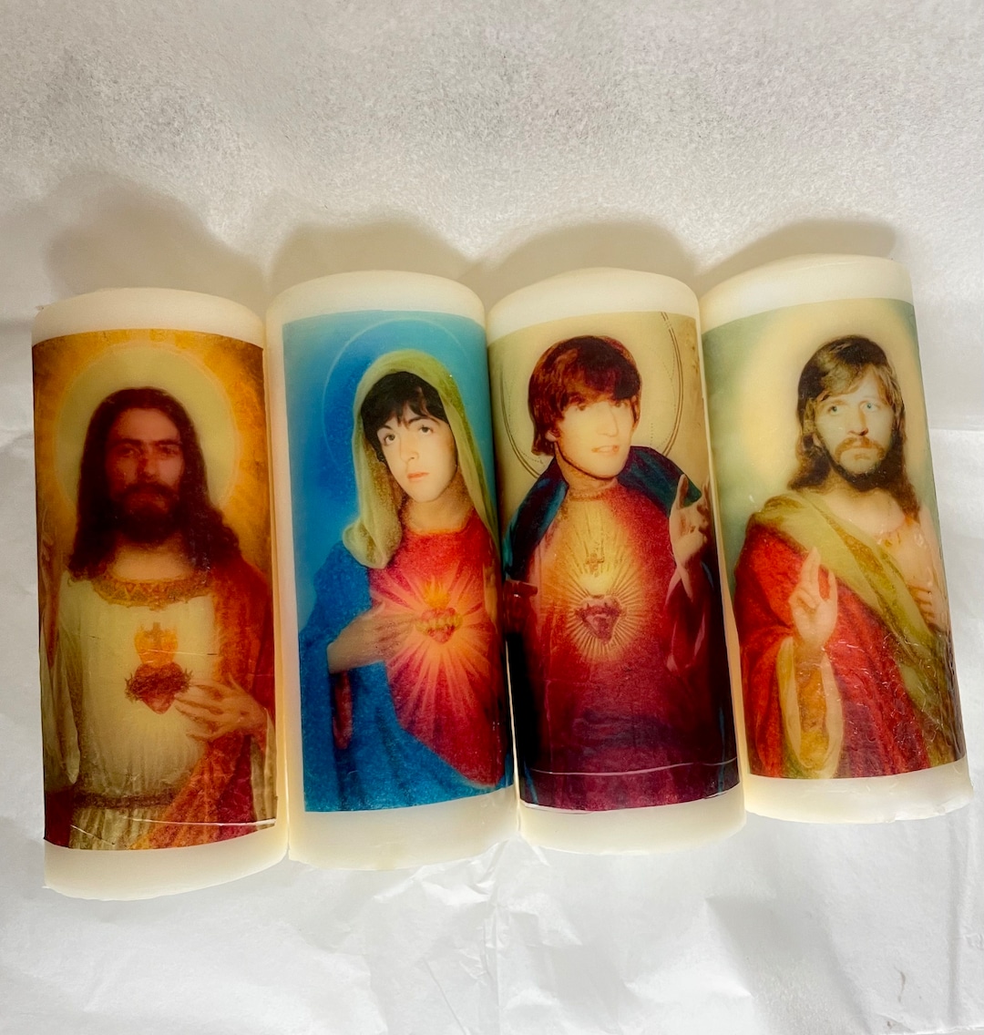 The Beatles Prayer Candles Etsy