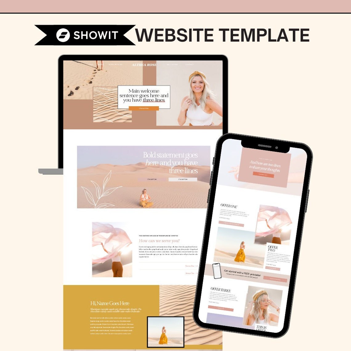 Showit Website Template for Coaches Mindset Coach Business Coach