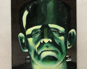 フランケンシュタイン　絵画　アクリル絵画 フランケンシュタイン絵画アクリル絵画