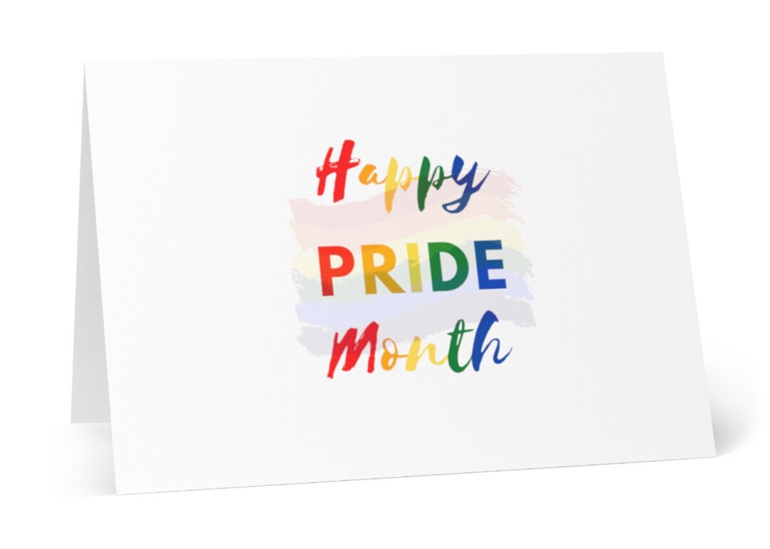 Happy Pride Month Rainbow Pride Month LGBT Greeting Card Gay Cards - Etsy