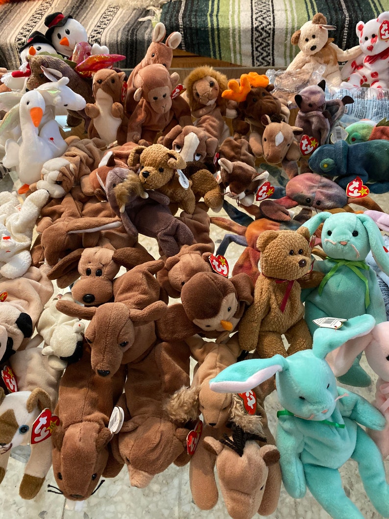 Ty Beanie Babies Collection Over 100 Items Rare Retired Whole