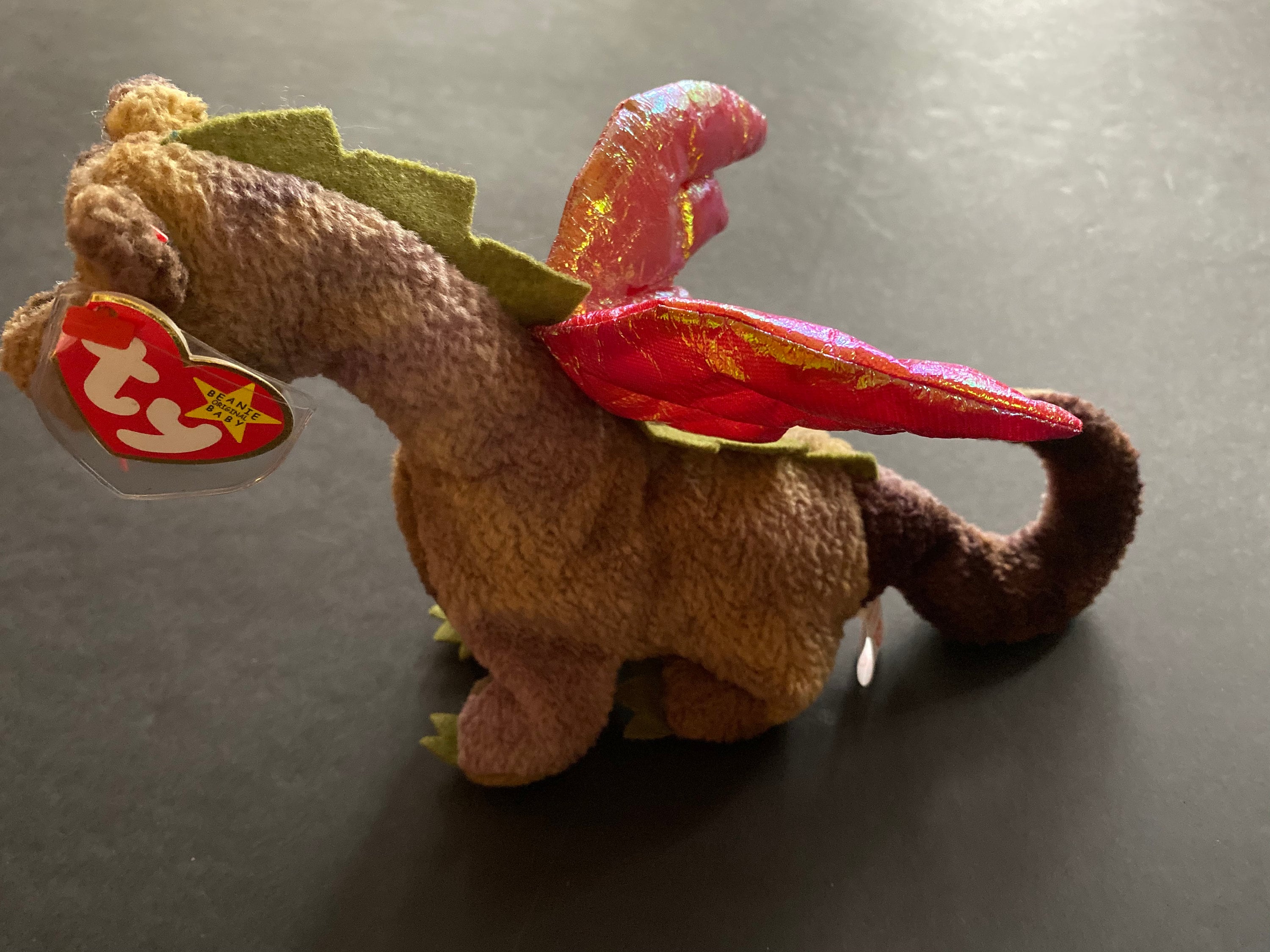 TY Beanie Baby scorch Dragon Rare Retired W/ Tag Errors Mint Condition