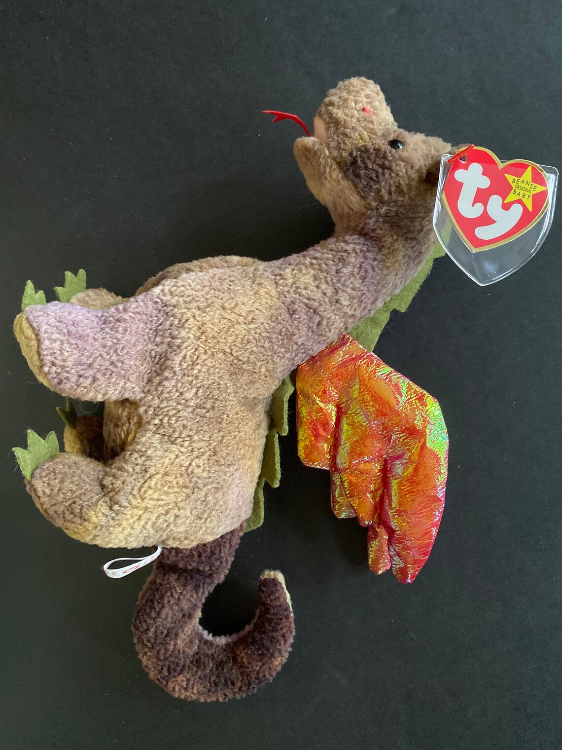 TY Beanie Baby scorch Dragon Rare Retired W/ Tag Errors Mint Condition