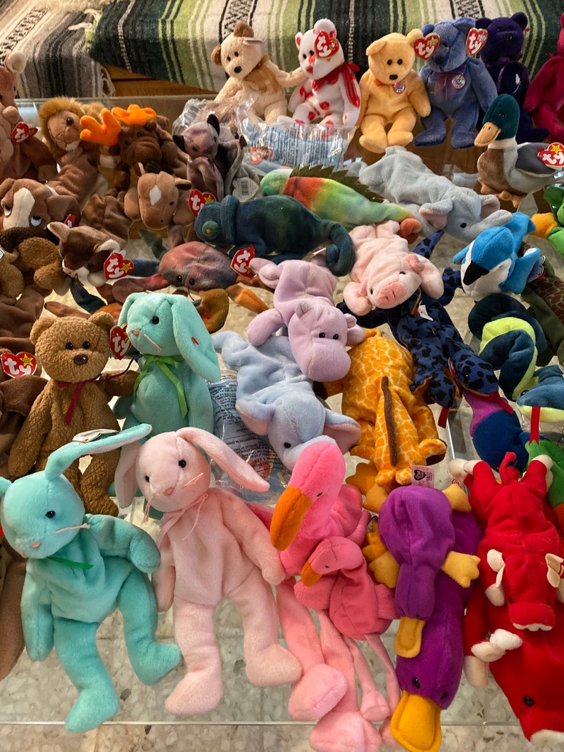 Ty Beanie Babies Collection Over 100 Items Rare Retired Whole
