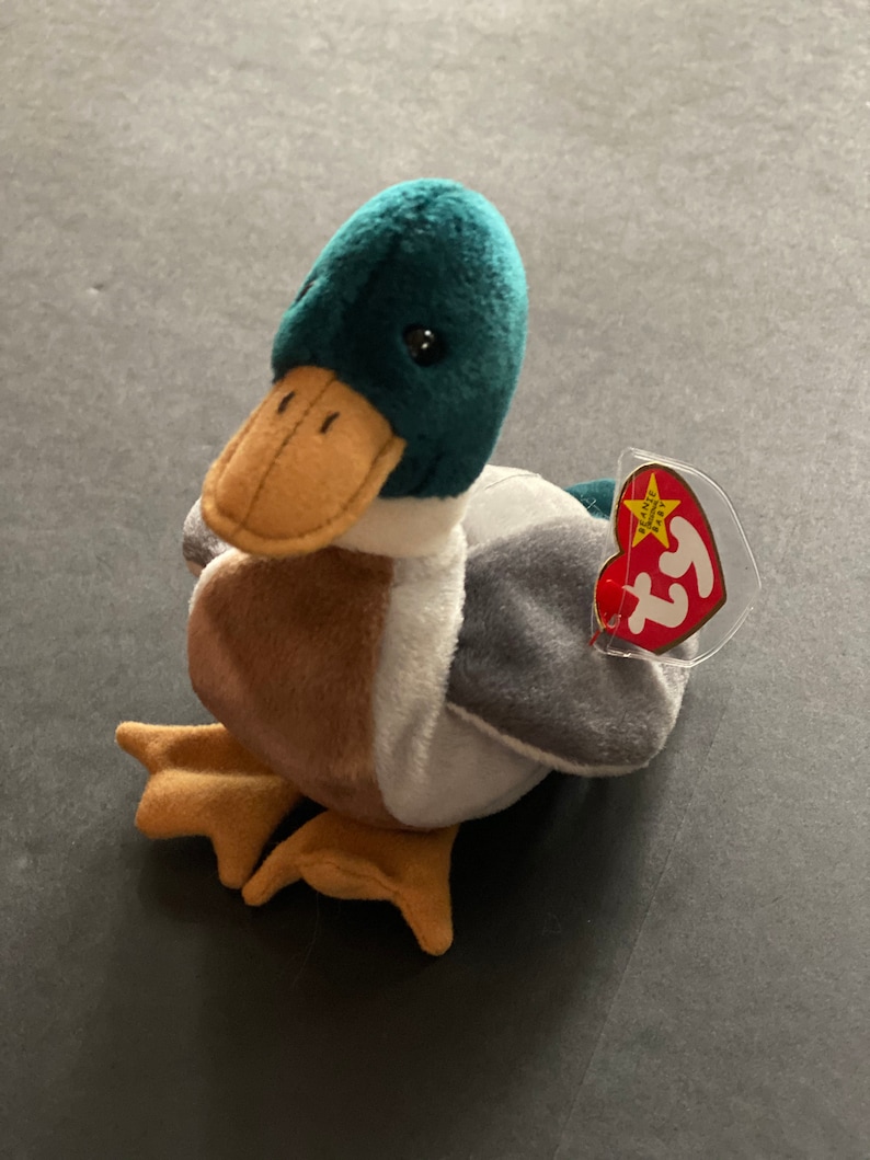 TY Beanie Baby jake the Mallard Duck Rare With Tag Errors Retired Mint