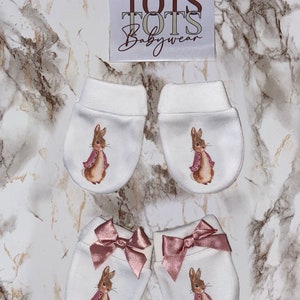 Flopsy Rabbit Baby Rose Personalised Birth Gifts Coming Home Outfits Newborn Baby Gifts Baby Shower Baby Outfits Baby Gift zdjęcie 3