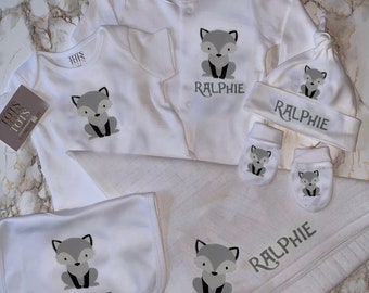 Babycadeauset - Wolfie - Coming Home Outfit - Nieuwe collectie - Herboren - Familie - Nieuw babycadeau - Speciale gelegenheden