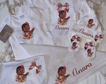 Moana Baby - Rose - Personalised Birth Gifts - Coming Home Outfits - Newborn - Baby Gifts - Baby Shower - Baby Outfits - Baby Gift