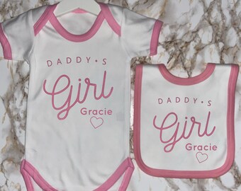 Daddy’s Girl Baby Set - Birth Gift - Coming Home Outfit - Matching Set - Baby Keepsake - Baby Shower - Baby Gift Set