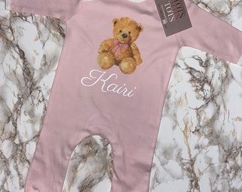 Pagliaccetto per neonati Teddy - Regalo di nascita - Neonato - Ricordo del bambino - Baby Shower - Regalo per il bambino