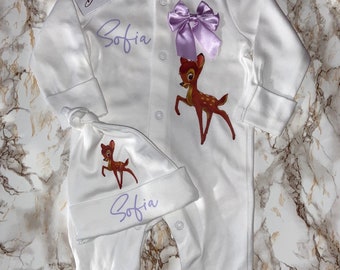 Coming Home Baby Set  - Birth Gift - Bambi - Coming Home Outfit - Newborn - Baby Keepsake - Baby Shower - Baby Gift Set